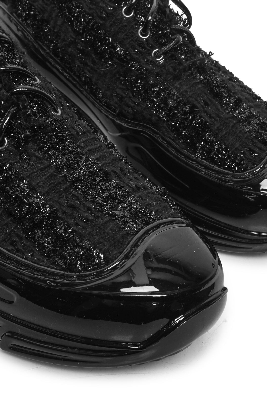 Simone Rocha Size 39 Platform BouclÃ©-Tweed Trainers