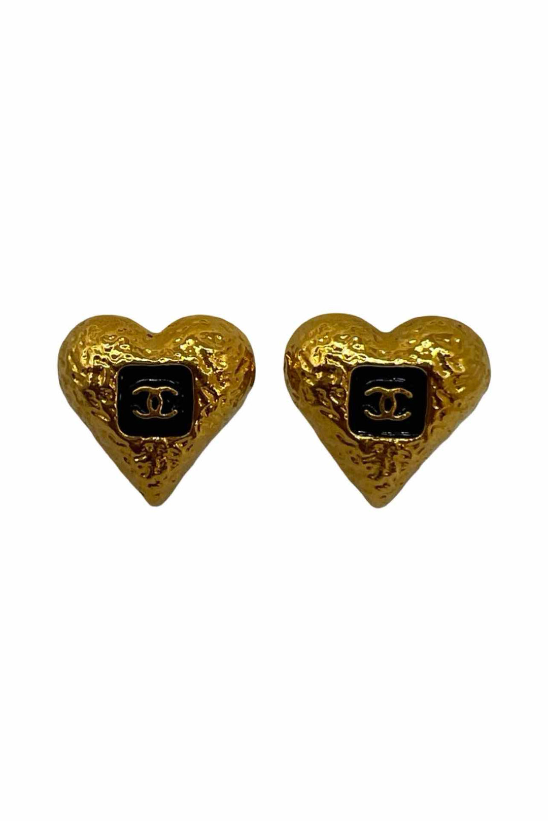 Chanel 2023 CC Heart Stud Earrings