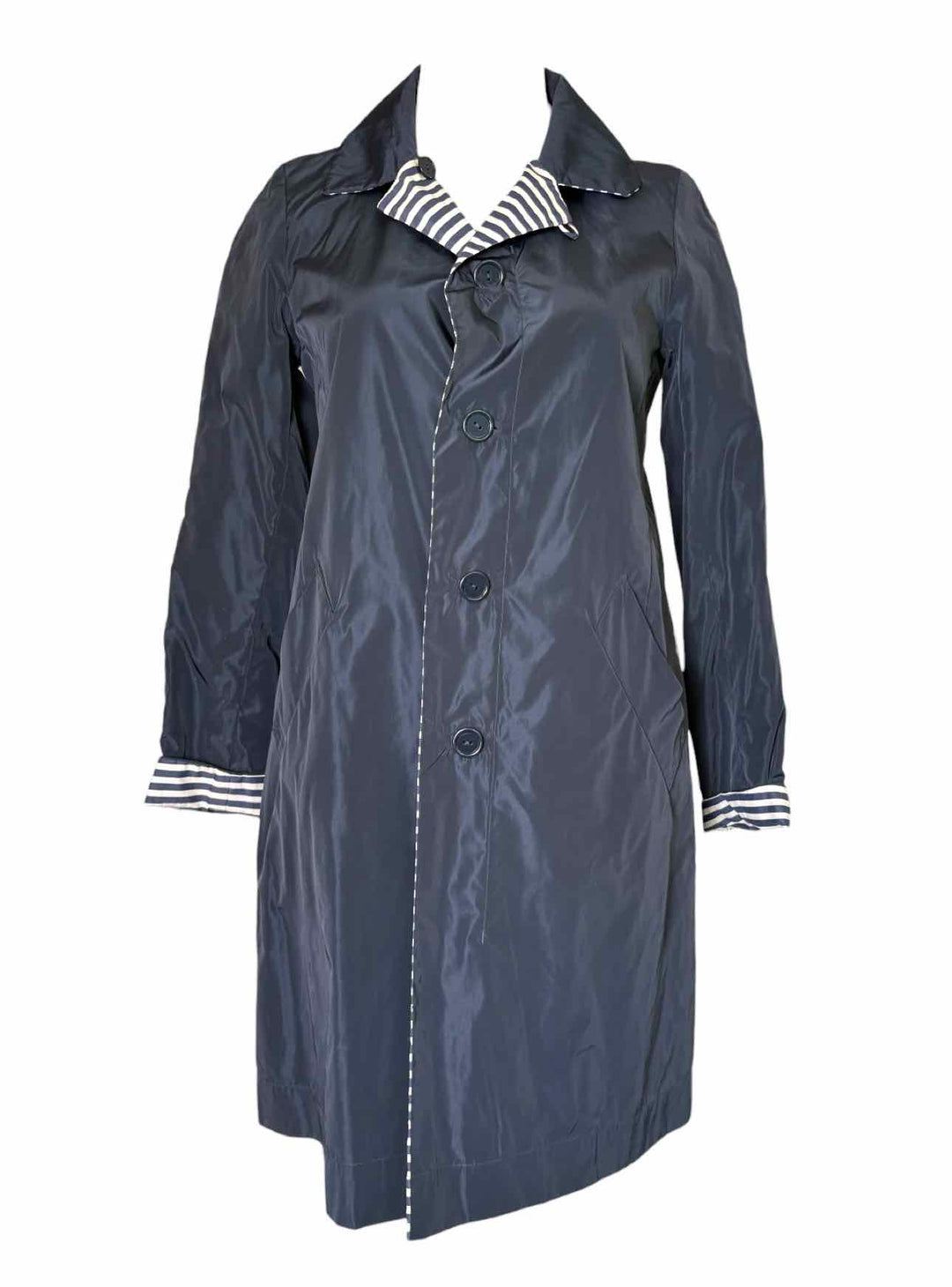 Weekend Max Mara Size 6 Reversible  Striped Coat
