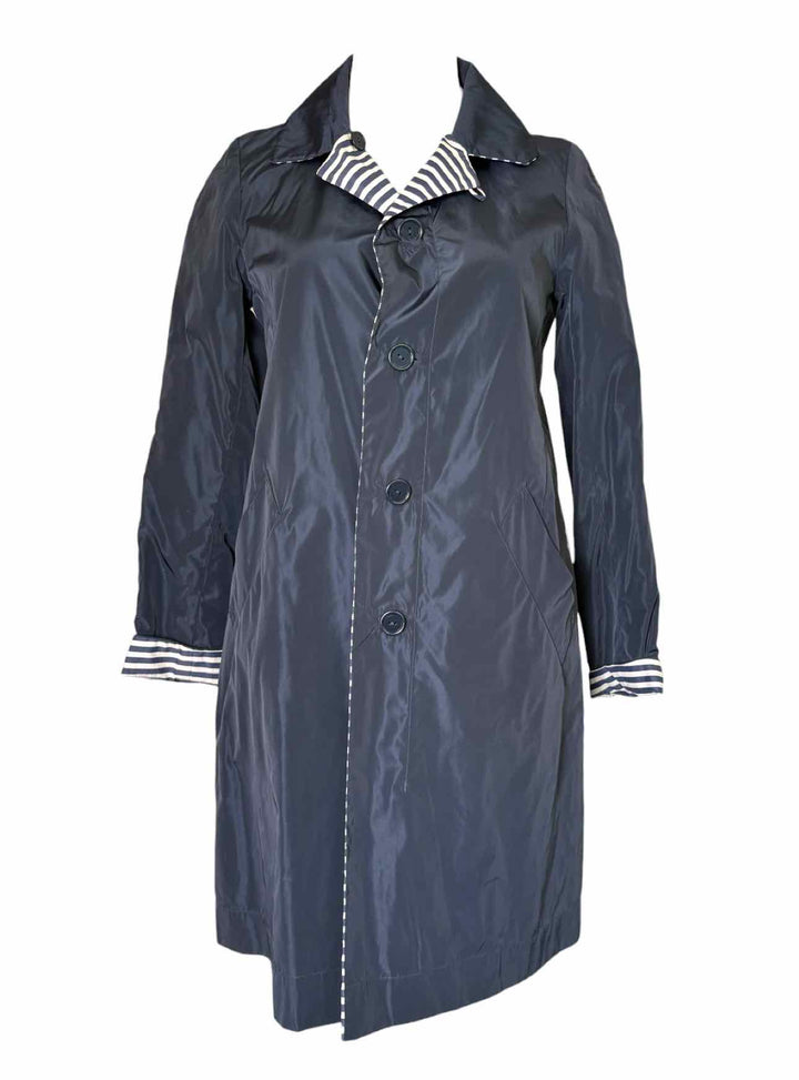 Weekend Max Mara Size 6 Reversible  Striped Coat