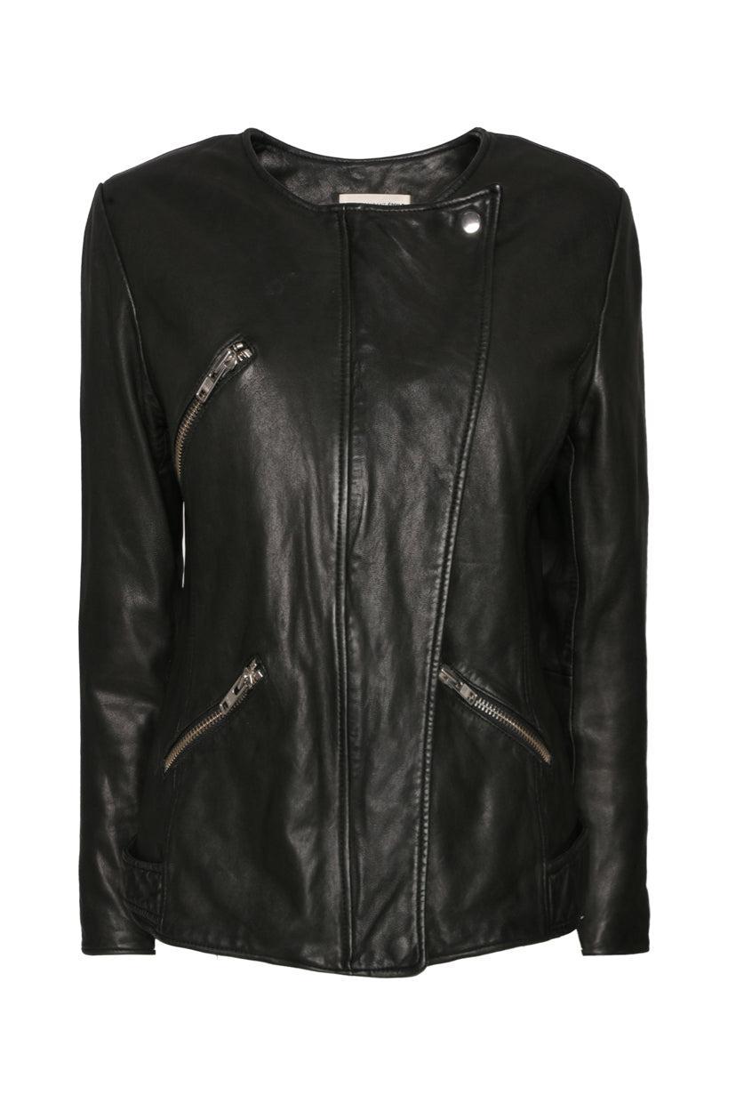Isabel Marant Etoile Size 40 Leather Padded Moto Jacket