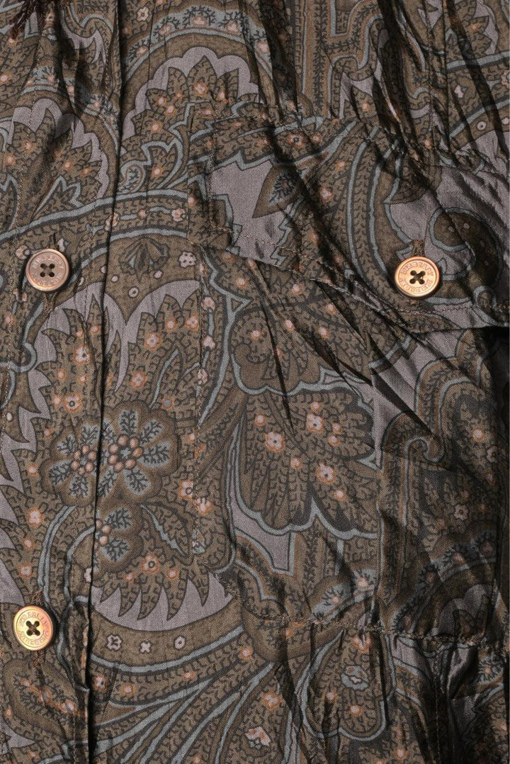 Burberry Size 38 Men's Silk Paisley Shirt Long Sleeve