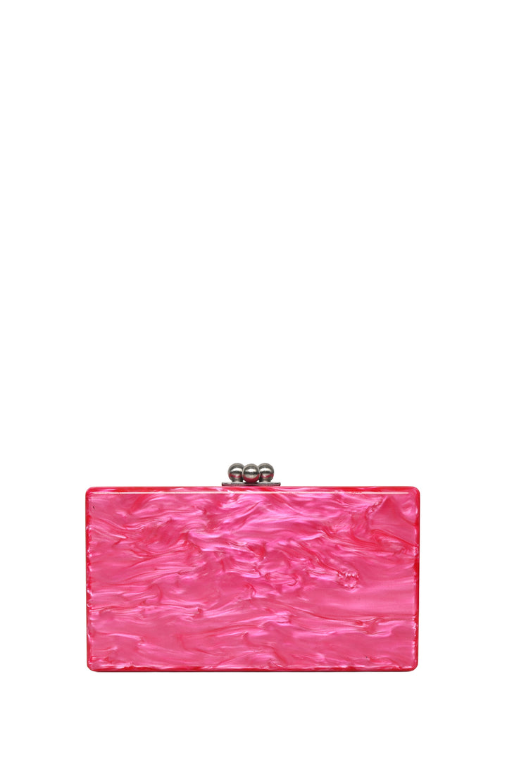 Edie Parker Pearlescent Acrylic Slim Jean Box Clutch