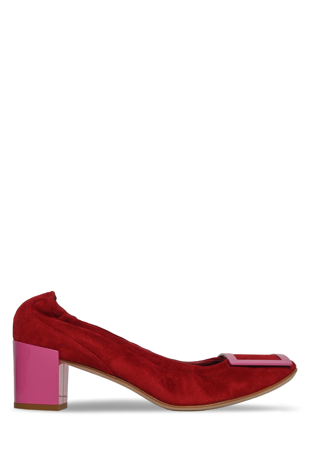 Roger Vivier Size 38.5 Suede Belle Vivier Pumps