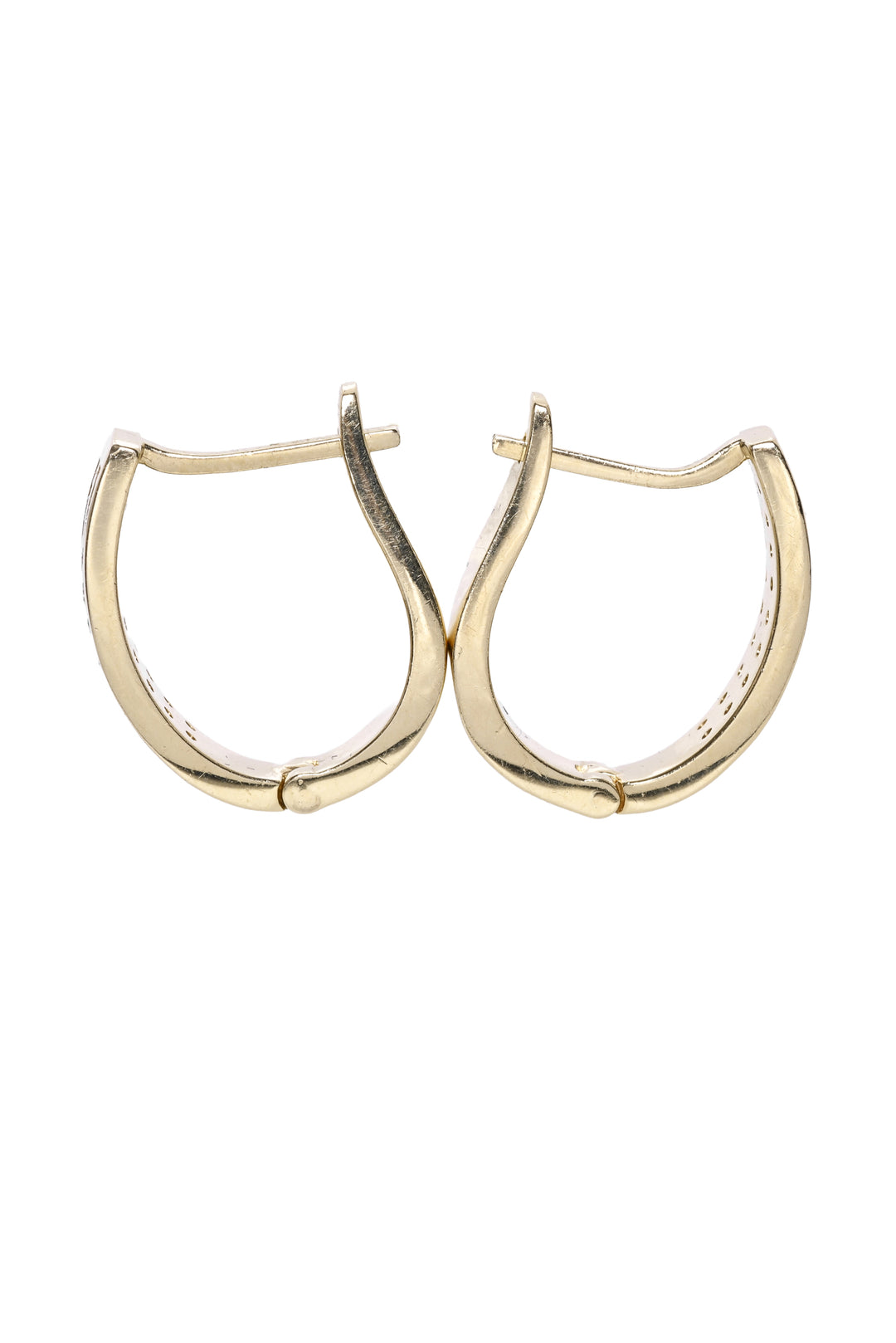 14K Diamond Hoop Earrings