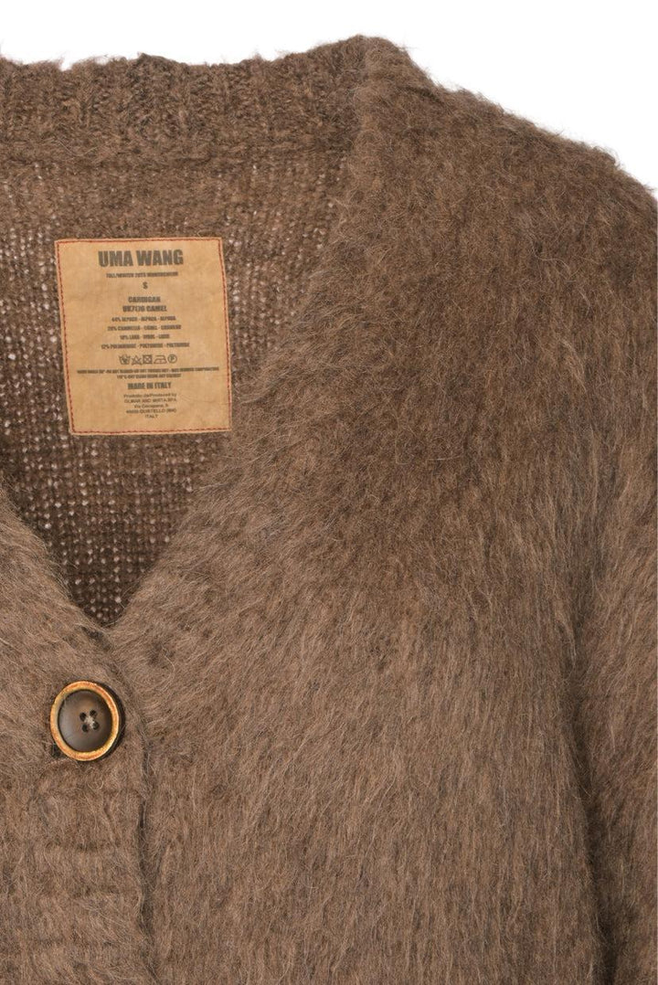 Uma Wang Size S 2023 Alpaca & Camel Fuzzy Cardigan