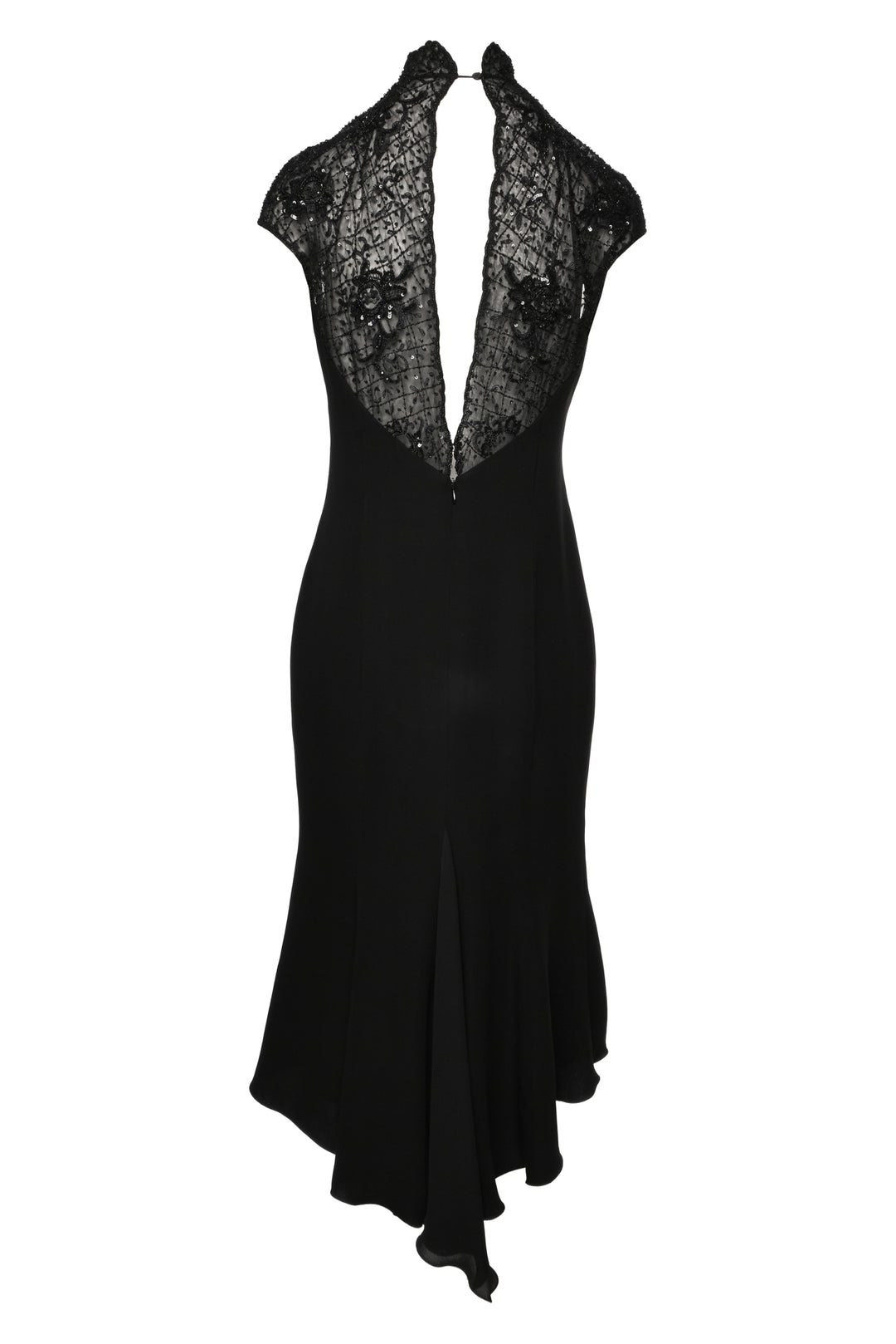 Escada Size 36 Embellished Lace Midi Dress