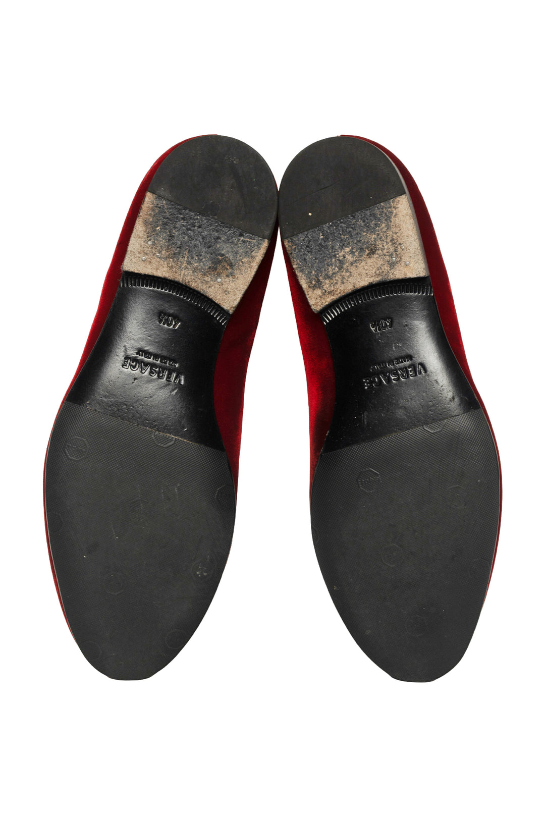 Versace Size 40.5 Men's Medusa Emblem Velvet Loafers