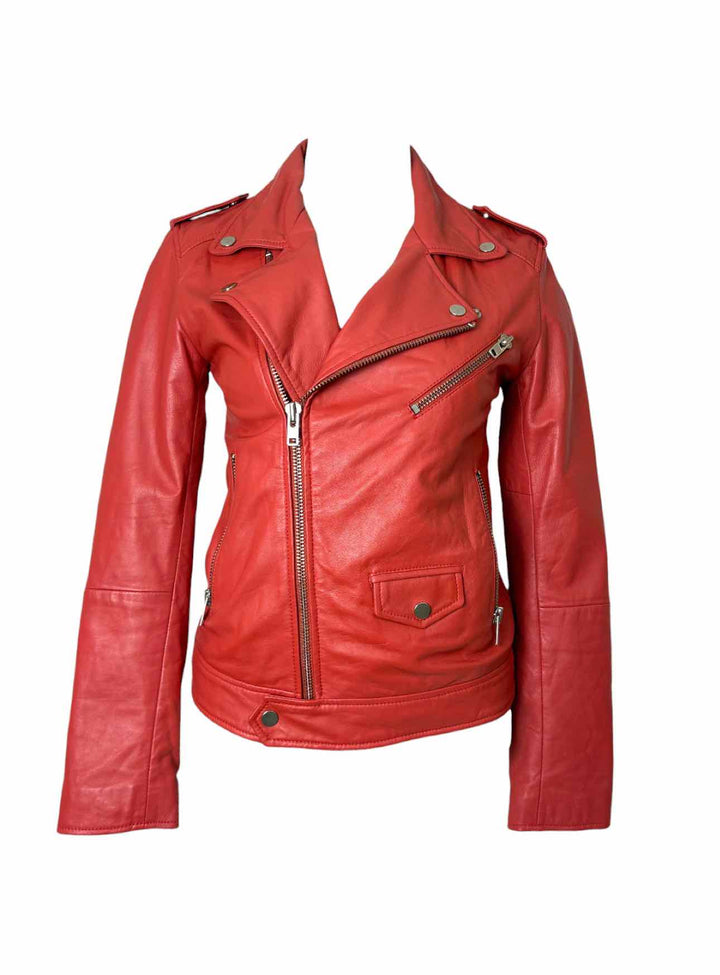 Deadwood Size 38 Leather Moto Jacket