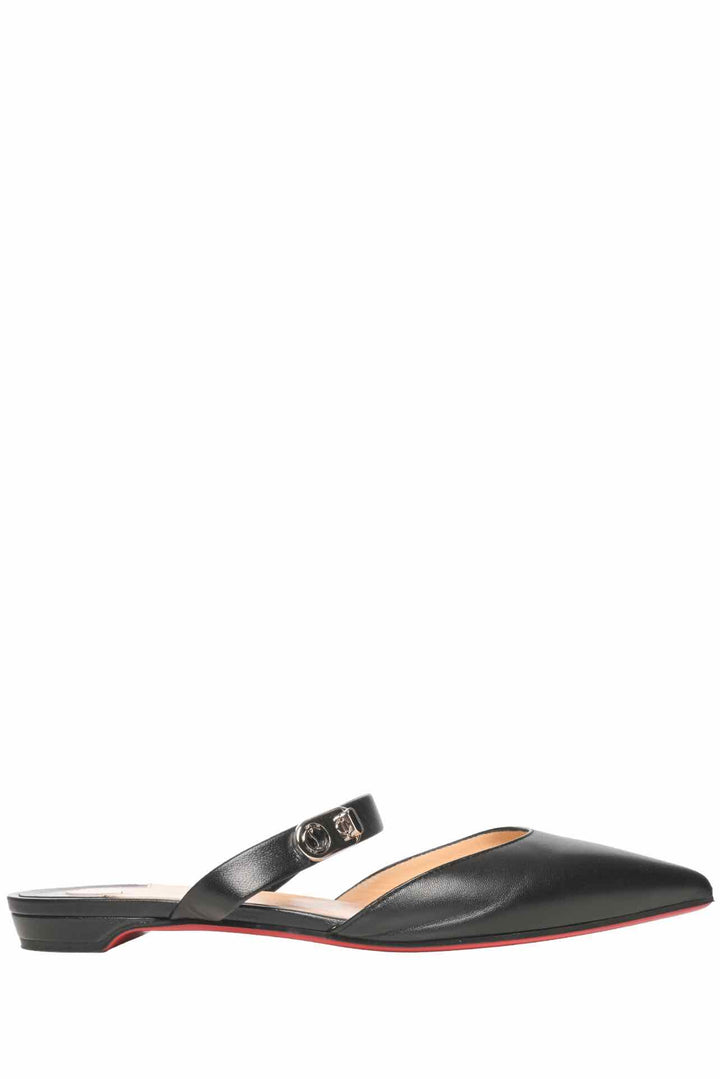 Christian Louboutin Size 38 Choc Lock Flat Mules