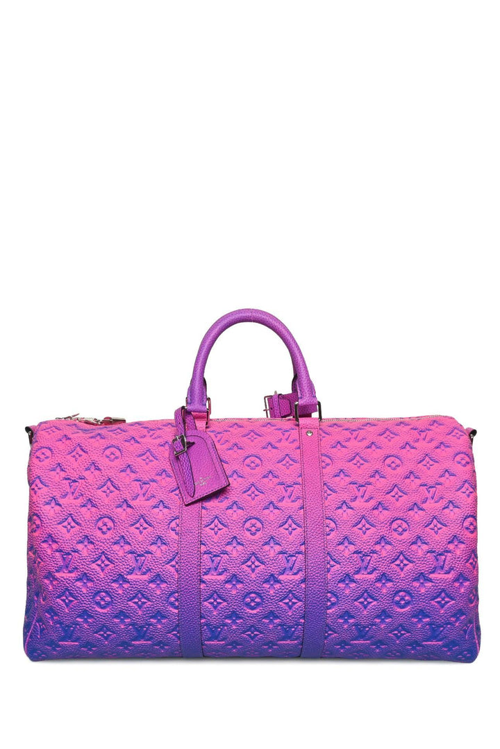 Louis Vuitton 2022 V.A Monogram Taurillon Illusion Keepall Bandouliere 50