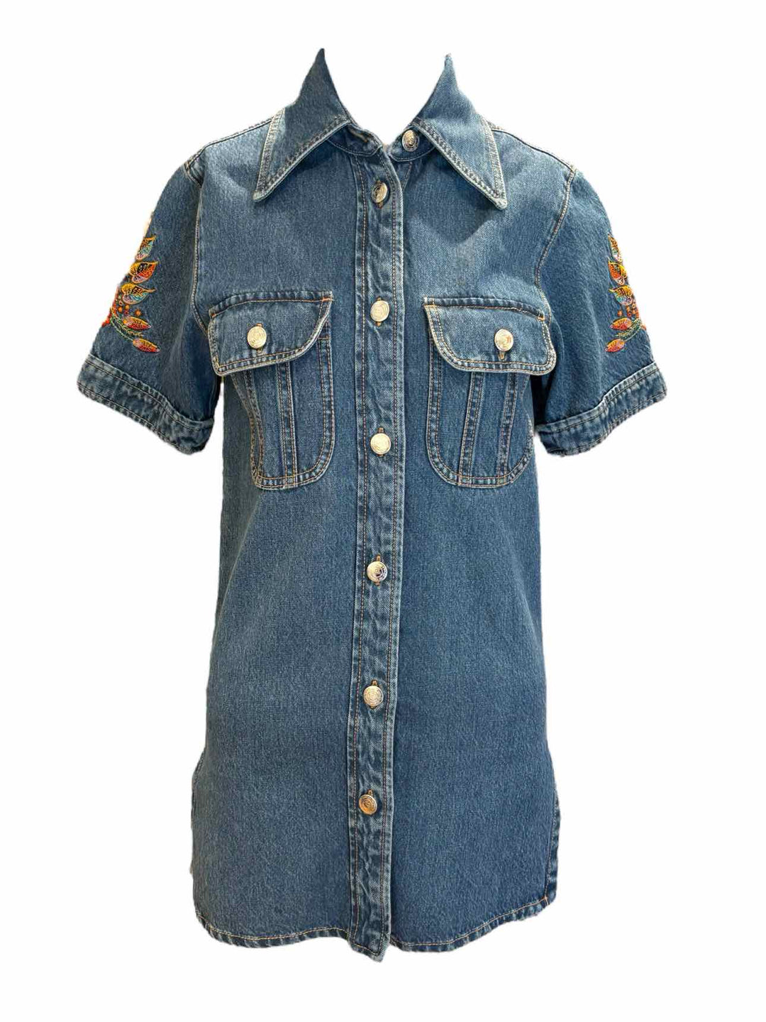 Etro Embroidered Denim Size 38 Tunic