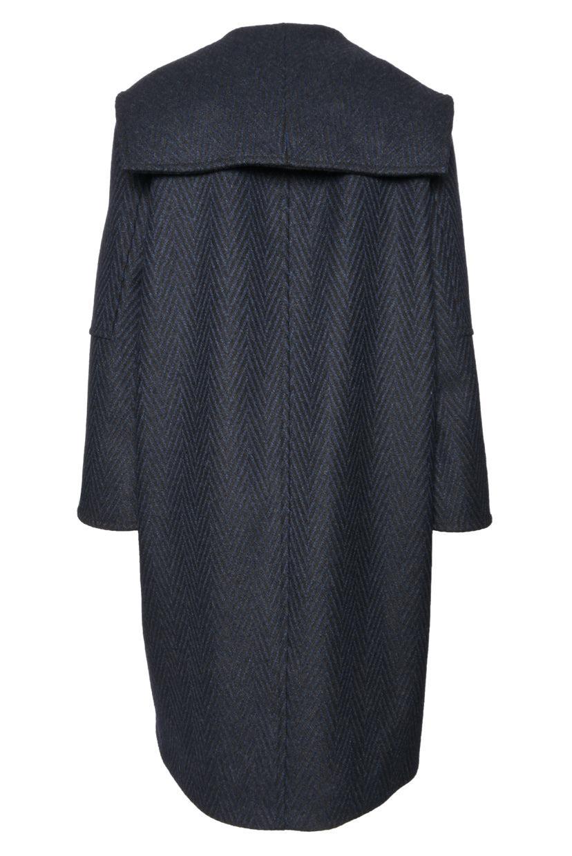 Hermes Size 34 Herringbone Wool Coat