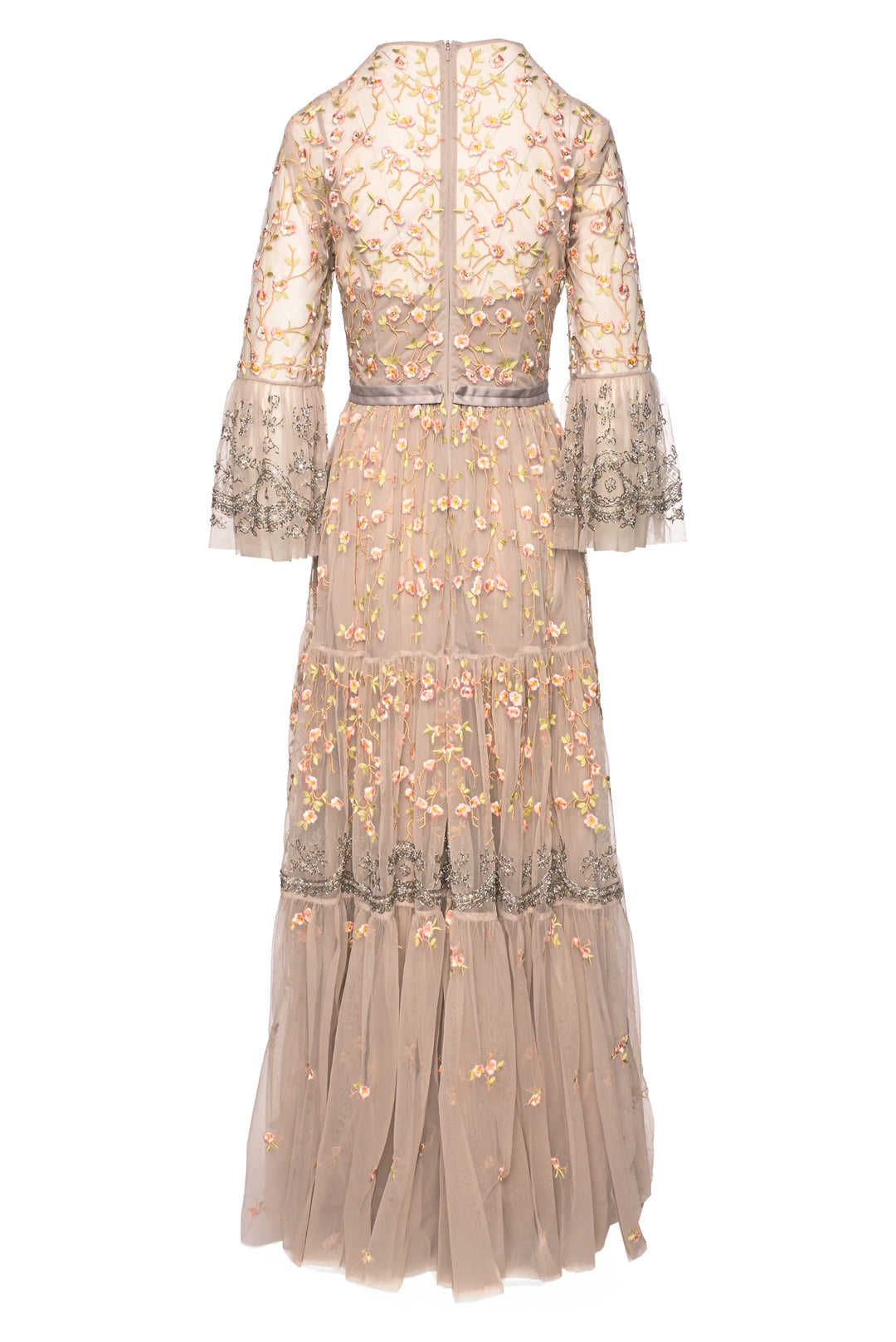 Needle & Thread Size 6 Climbing Blossom Embroidered & Beaded Maxi Length Dress
