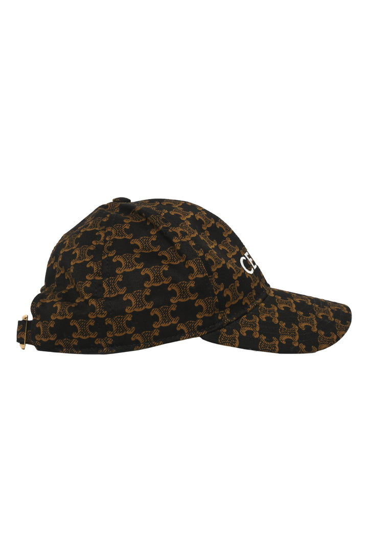 Celine Size S Triomphe Monogram Baseball Hat