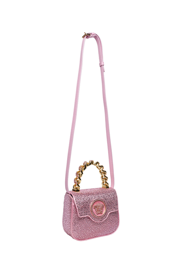 Versace Rhinestone Embellished Medusa Mini Crossbody Bag
