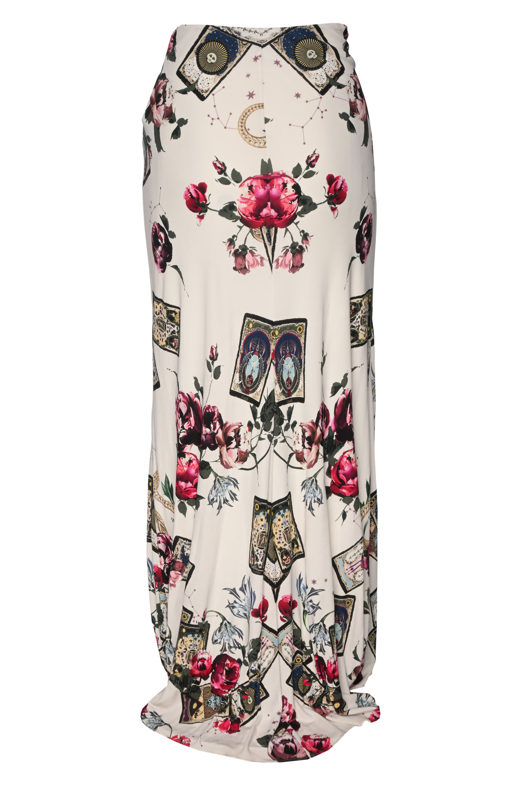 Roberto Cavalli Size 44 Printed Wrap Maxi Skirt