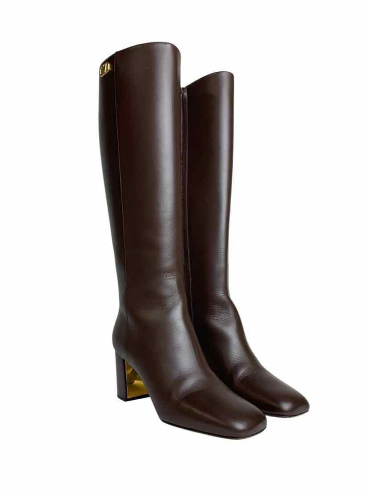 Valentino Size 37 VLogo Knee-High Boots