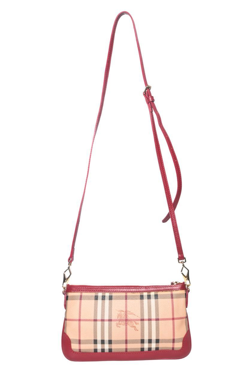 Burberry Haymarket Check Coated Canvas Peyton Crossbody