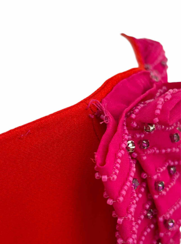 SALONI Size 6 Beaded Bow Jumpsuit