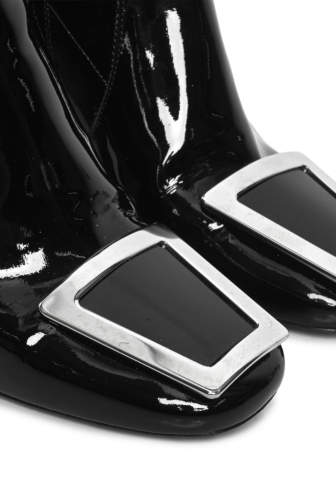 Saint Laurent Size 37.5 Patent Leather Maxine Ankle Boots