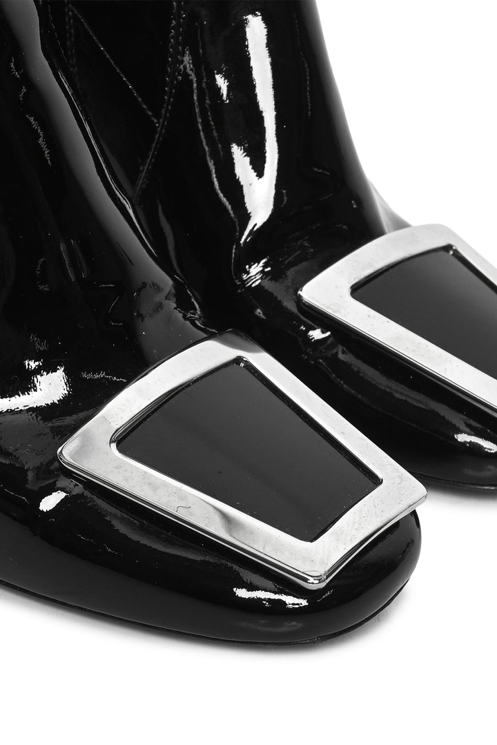 Saint Laurent Size 37.5 Patent Leather Maxine Ankle Boots