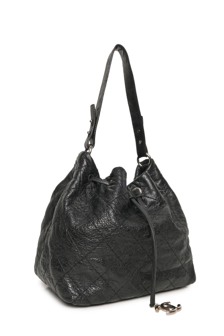Chanel 2010-2011 Glazed Calfskin On The Road Drawstring Tote
