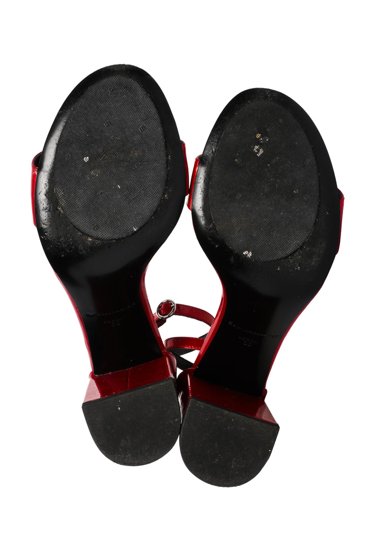 Alexander Wang Size 39 Abby Liquid Patent Leather Sandals