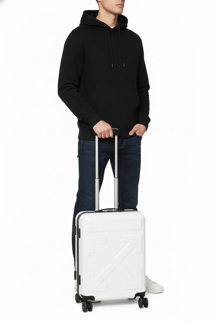 Off White Arrow Trolley Suitcase