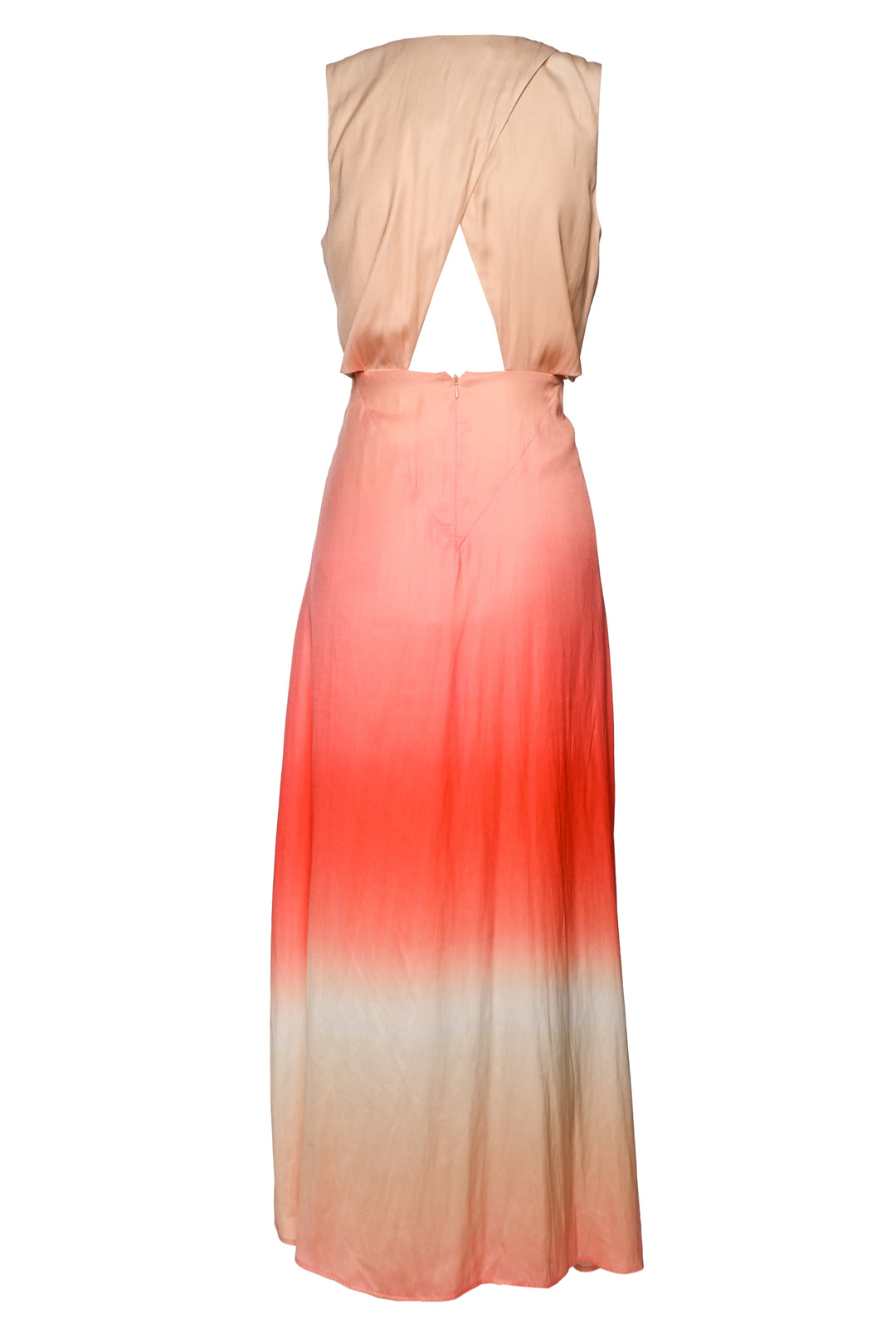 maje Size 1 Resia Cutout Degrade Pleated Maxi Dress