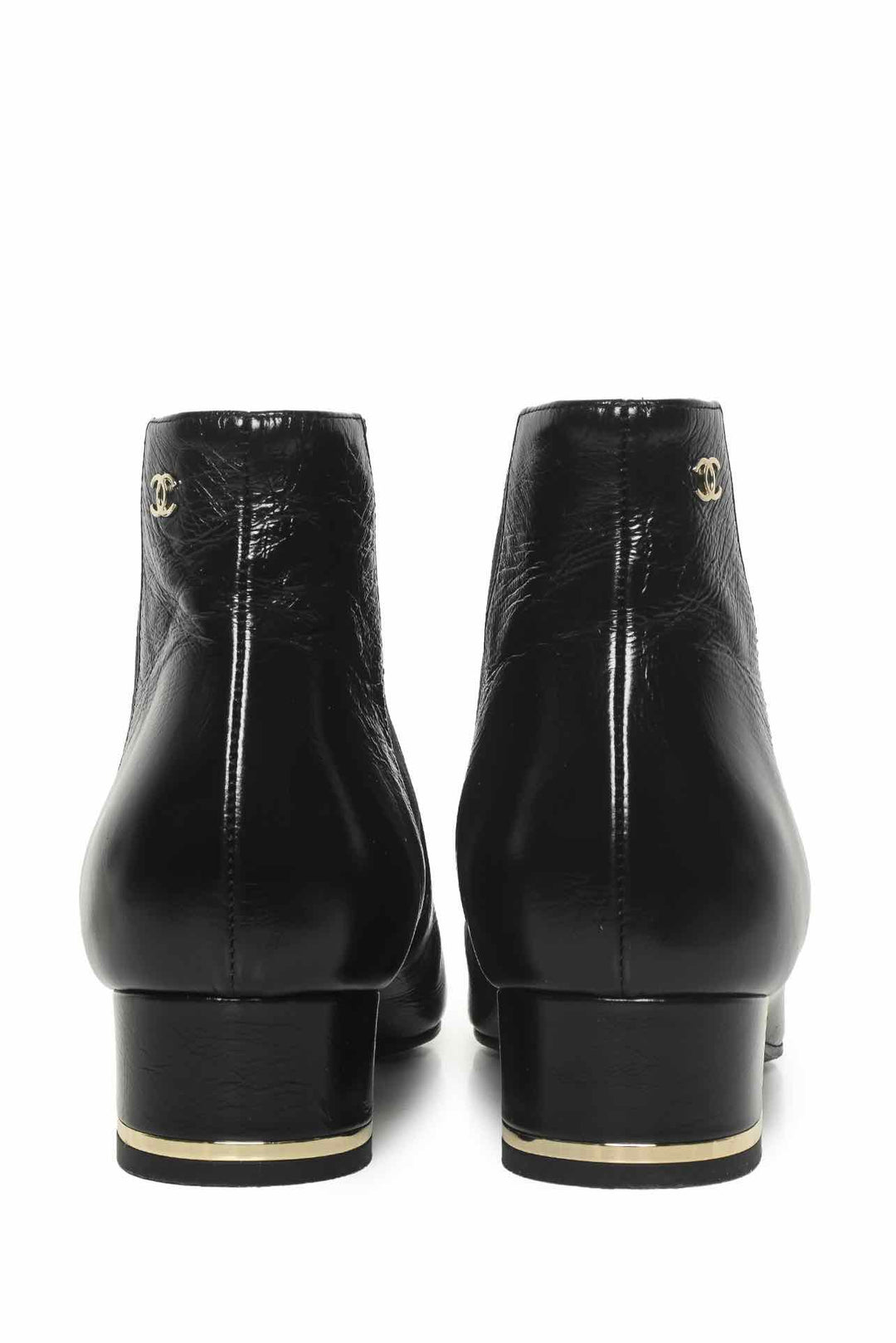 Chanel Size 36 Interlocking CC Soft Leather Chelsea Boots