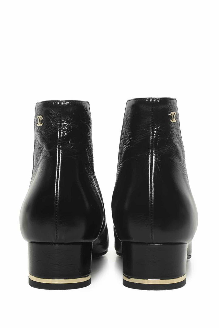 Chanel Size 36 Interlocking CC Soft Leather Chelsea Boots