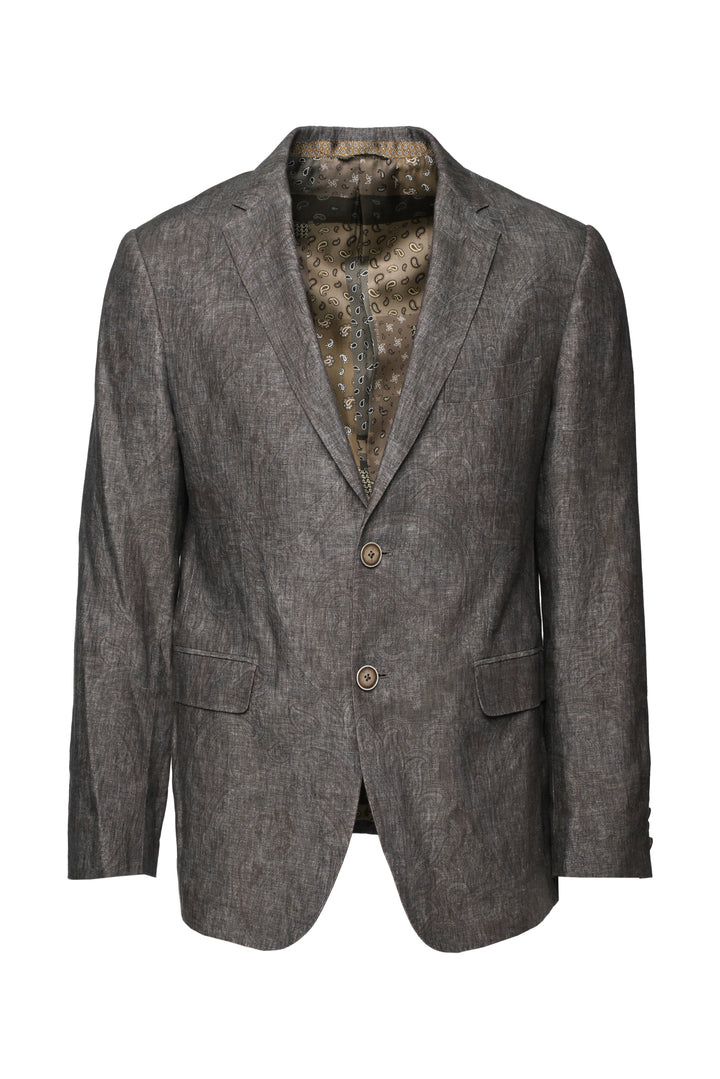 Etro Size 40 Men's Paisley Jacquard Linen Blazer