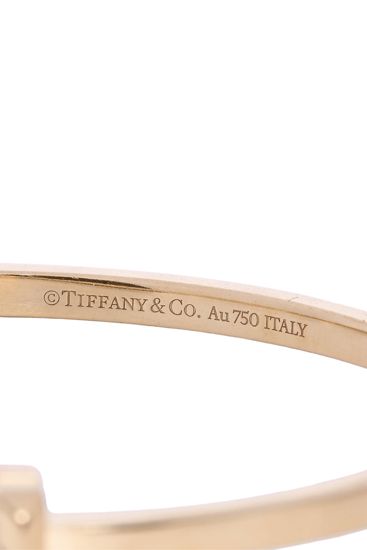 Tiffany & Co 18K Yellow Gold T1 Narrow Hinged Bangle Bracelet