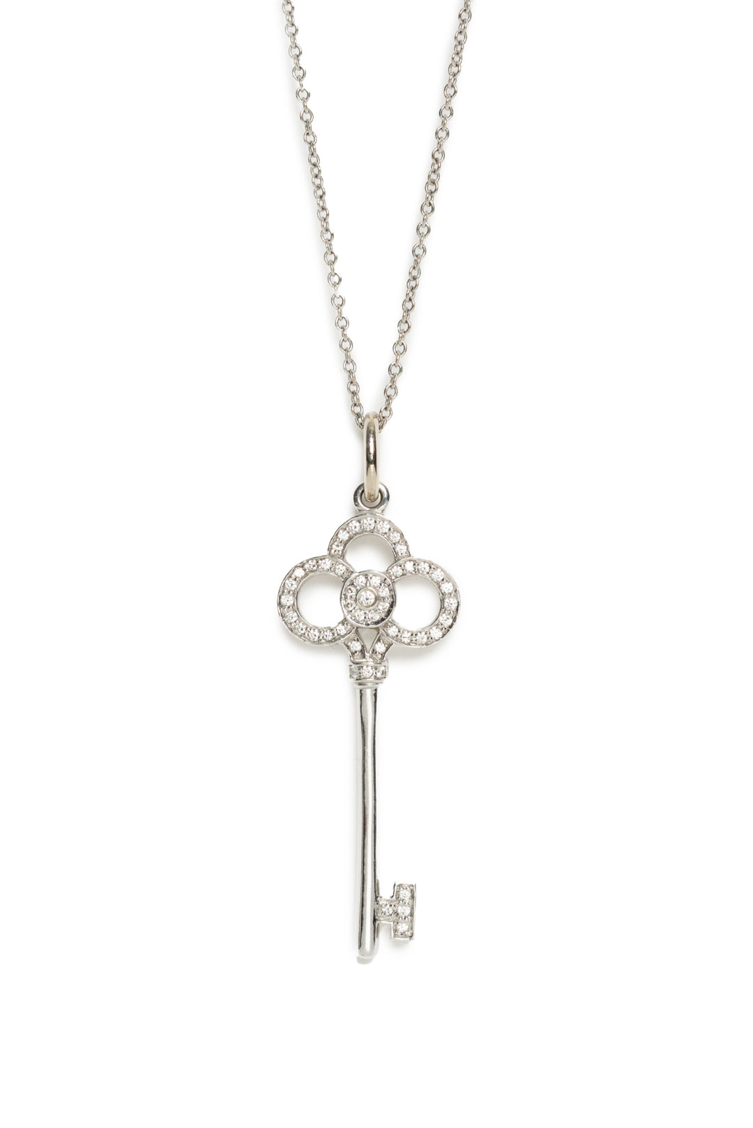 Tiffany Crown Key Pendant Necklace