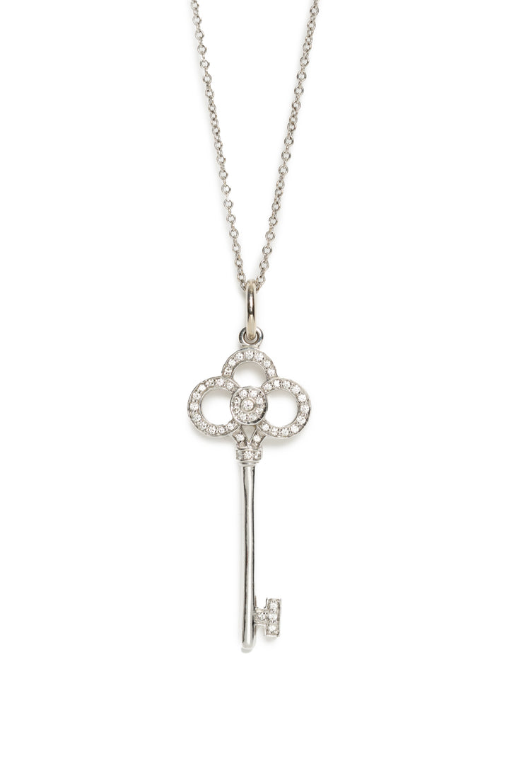 Tiffany Crown Key Pendant Necklace