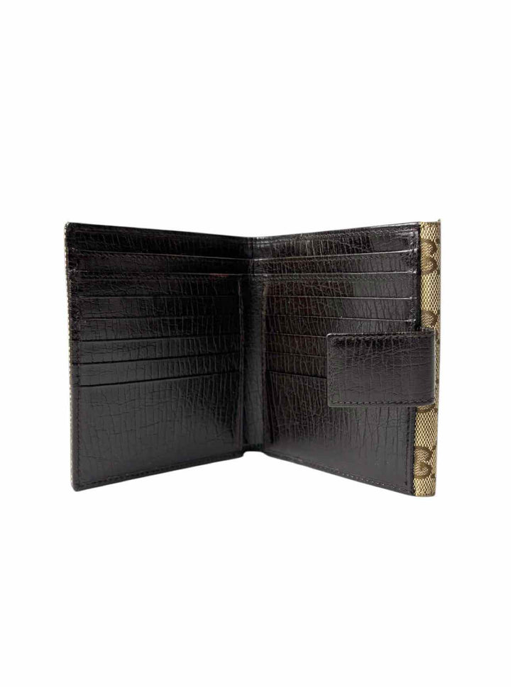 Gucci Monogram Canvas Web Hasler Horsebit Wallet