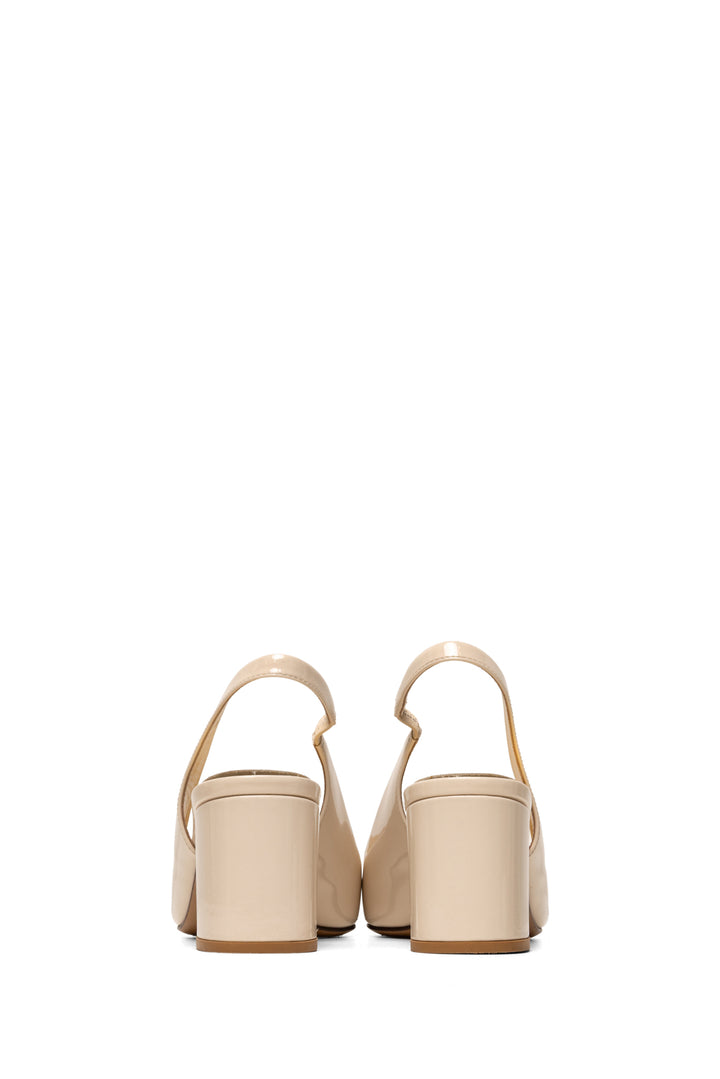 Valentino Size 36 One Stud Patent Leather Slingback Pumps