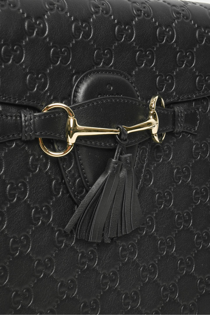 Gucci Large Emily Horsebit Guccissima Shoulder Bag