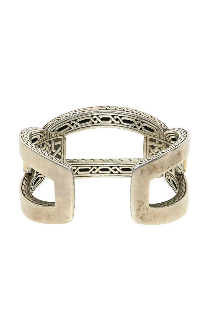 John Hardy Sterling Silver & 22K Gold Link Cuff