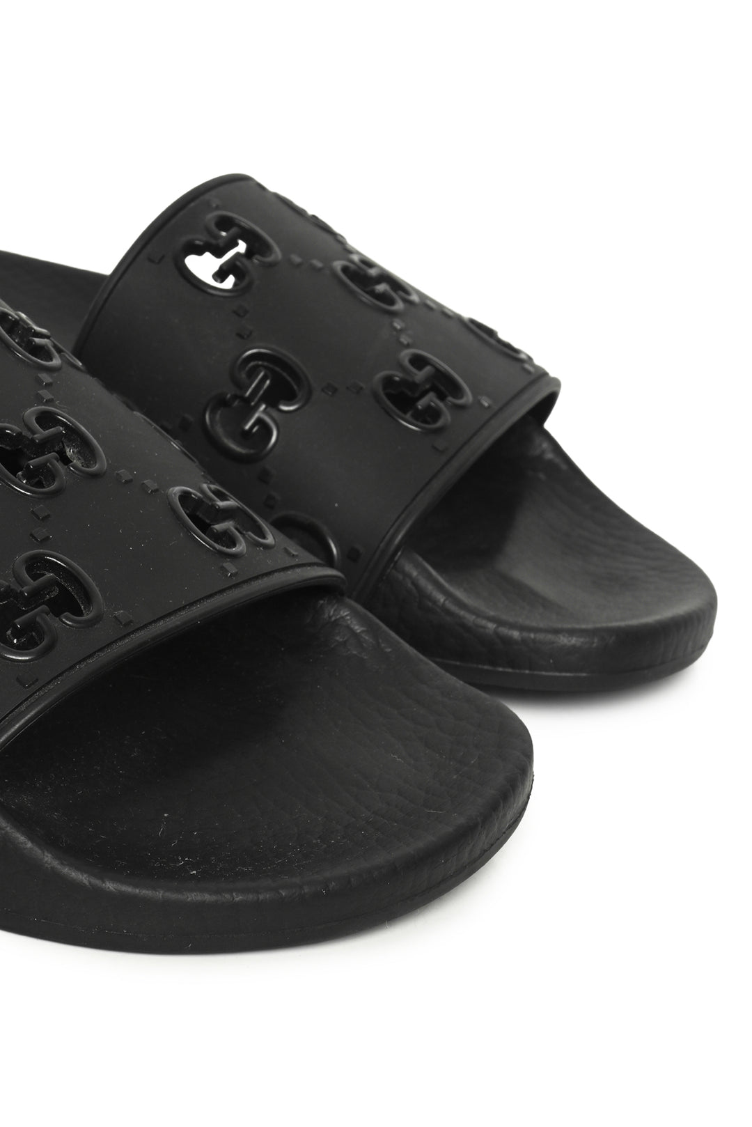 Gucci Size 37 Rubber GG Monogram Slides