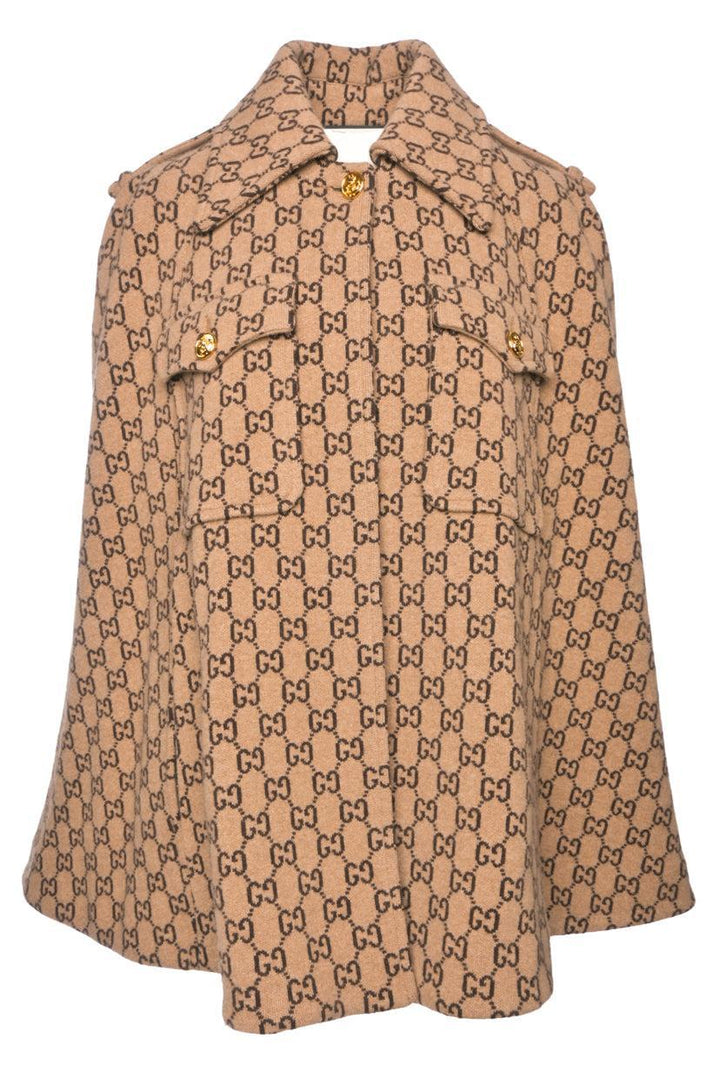 Gucci Size XL GG Wool Cape
