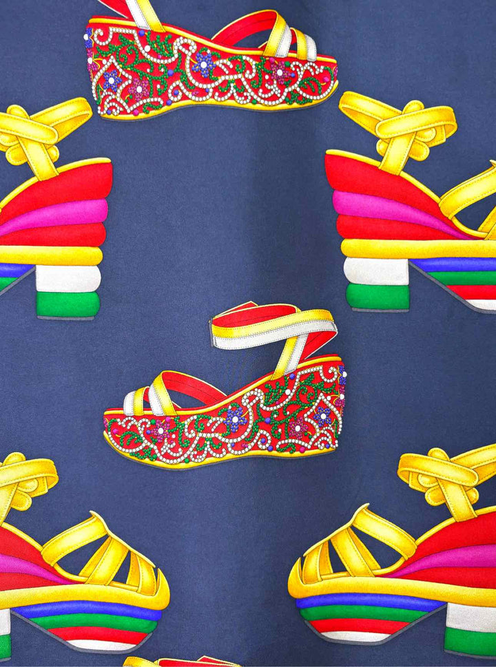 Ferragamo Iconic Shoe Pattern Silk Scarf