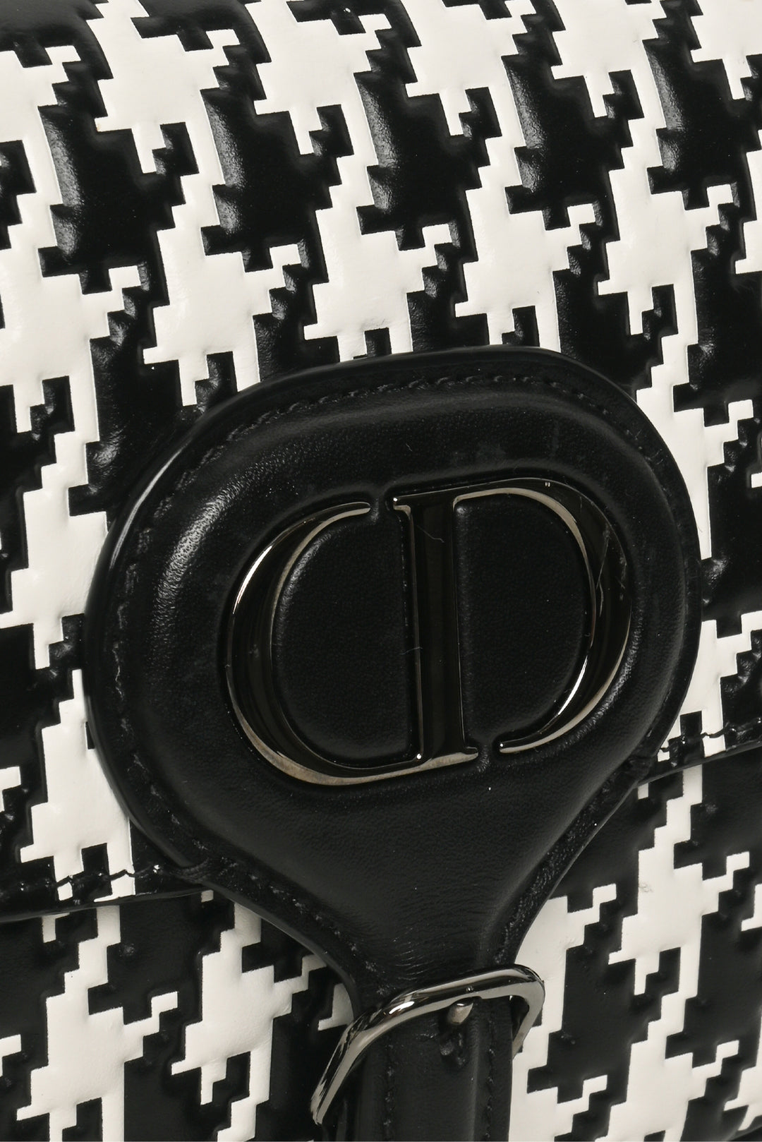 Dior 2022 Bobby East-West Houndstooth Shoulder Bag