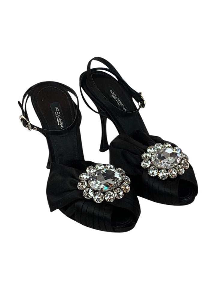 Dolce & Gabbana Size 36 Bette 110 Crystal Satin Pumps