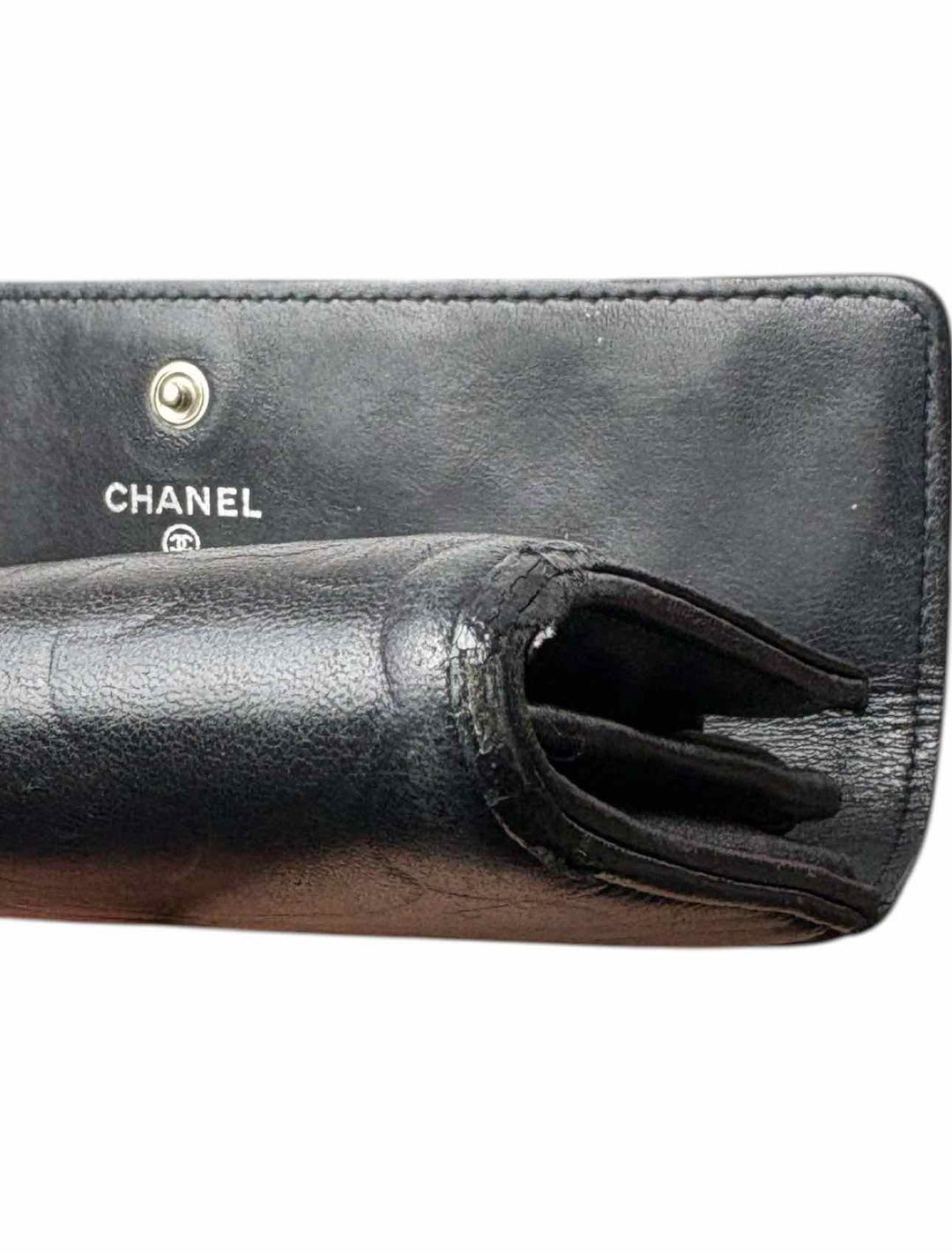 Chanel Camillia Embossed Leather Wallet