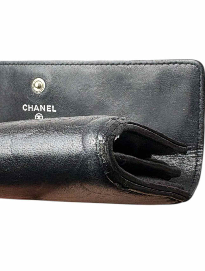 Chanel Camillia Embossed Leather Wallet