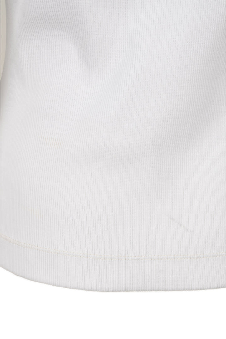 Givenchy Size L Paneled Ribbed Leather & Cotton Jersey Tank Top