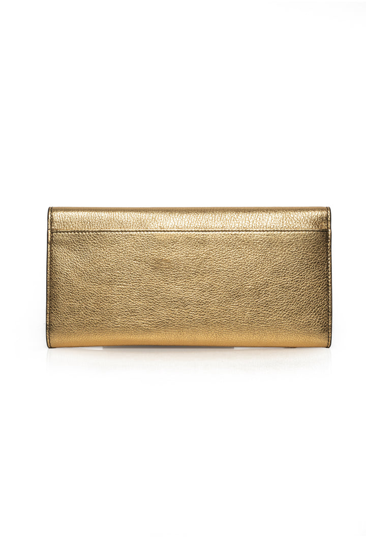 Alexander Mcqueen Metallic Skull Travel Wallet