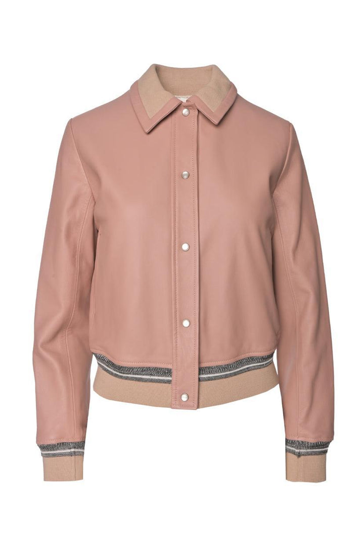 Sandro Size 3 Leather Bomber Jacket